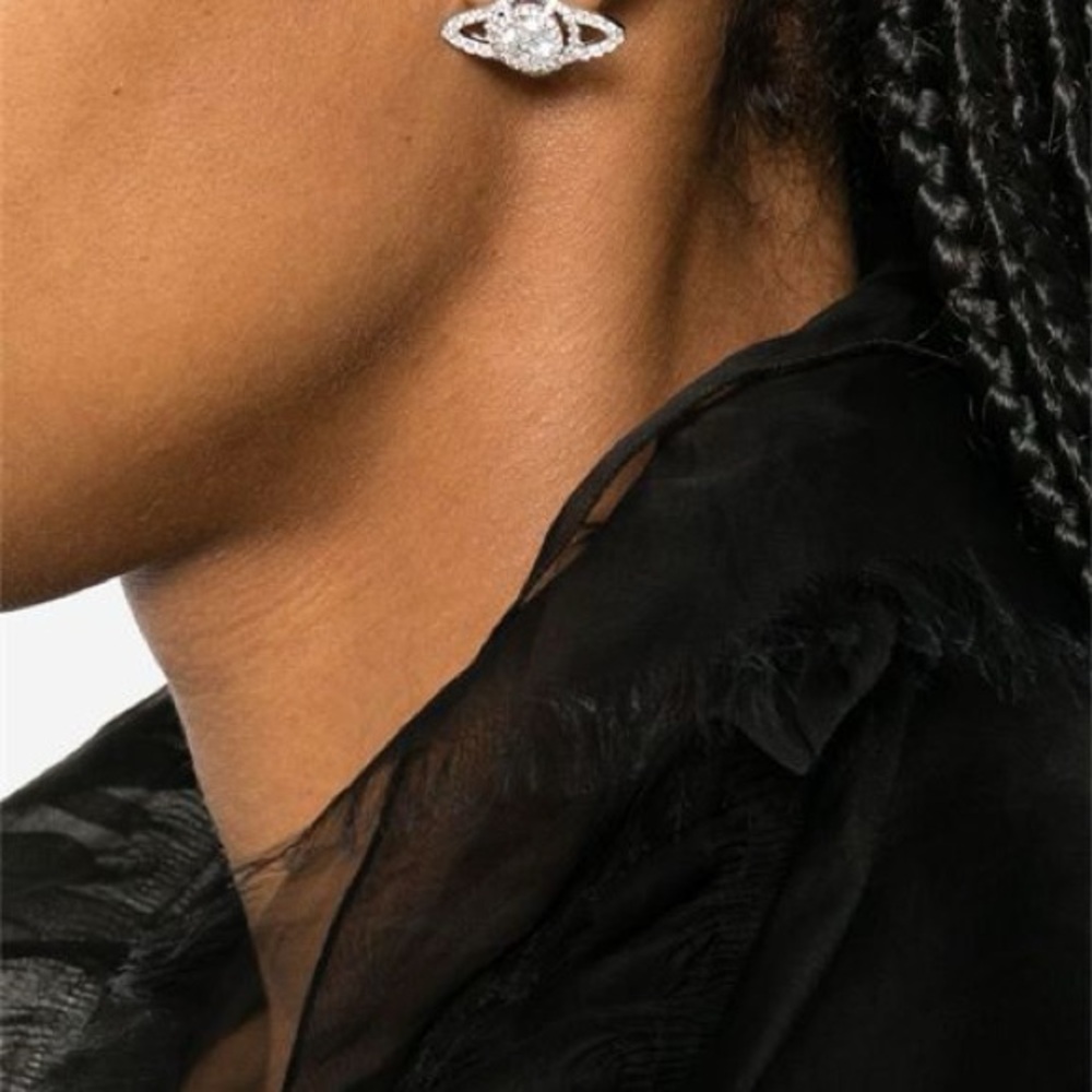 Vivienne Westwood silver rhinestone earrings - Picture 6 of 7